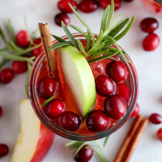 Cranberry Apple Kombucha Mocktail