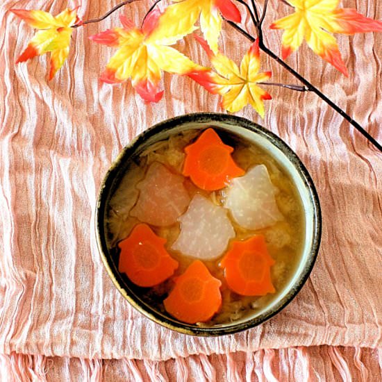 Halloween miso soup