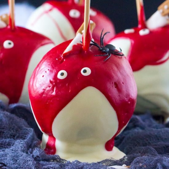 Bloody Chocolate Dipped Apples