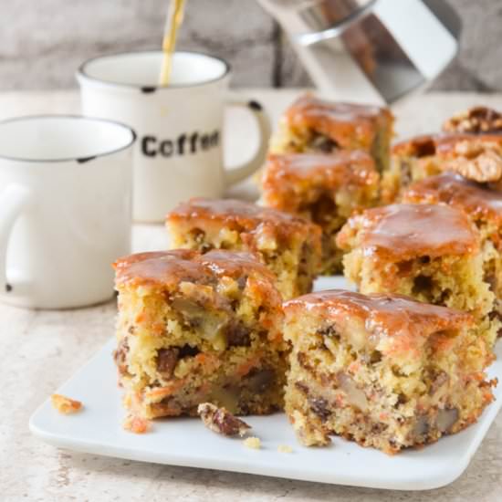 Apple and walnut cake