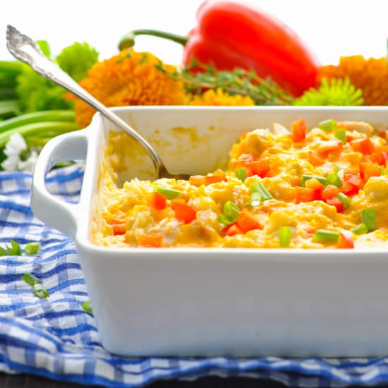 Dump-and-Bake Fiesta Chicken & Rice