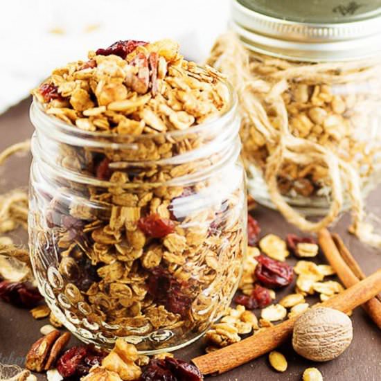 Pumpkin Spice Cranberry Granola