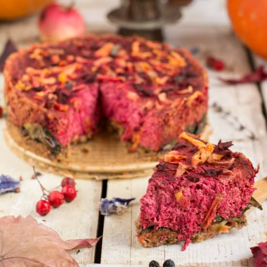 Vegan Tofu and Beet Quiche