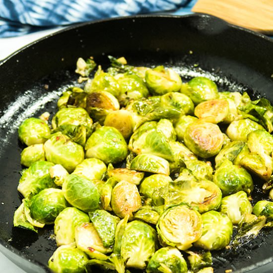 Seared Balsamic Brussels Sprouts