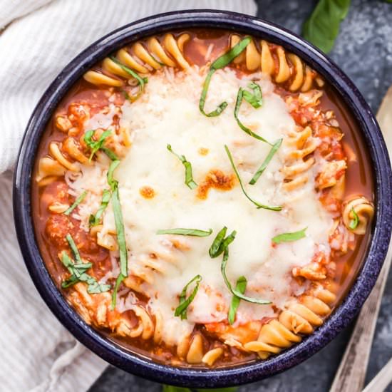 Slow Cooker Chicken Parmesan Soup