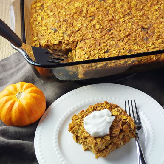 Pumpkin Spice Baked Oatmeal
