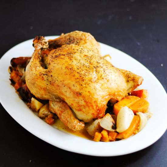 Roast Chicken with Root Vegetables