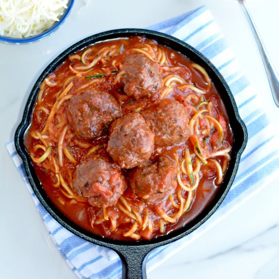 Zoodles with Meatballs