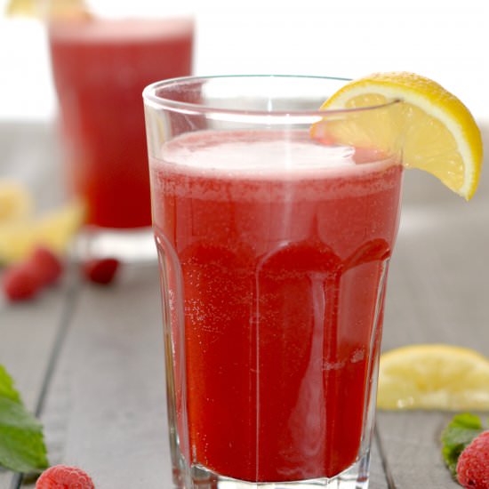 Raspberry-Lemon Mint Spritzers
