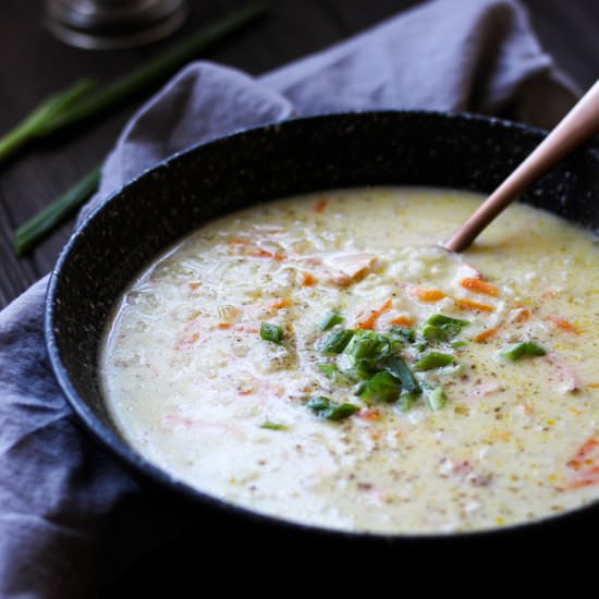 Cream Cheese Salmon Soup