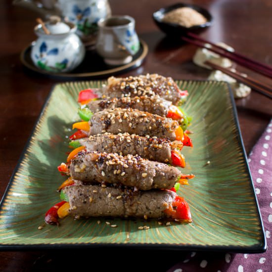 Asian Beef Roll Up