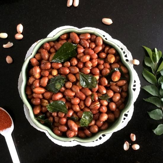 Indian Spiced Fried Peanuts