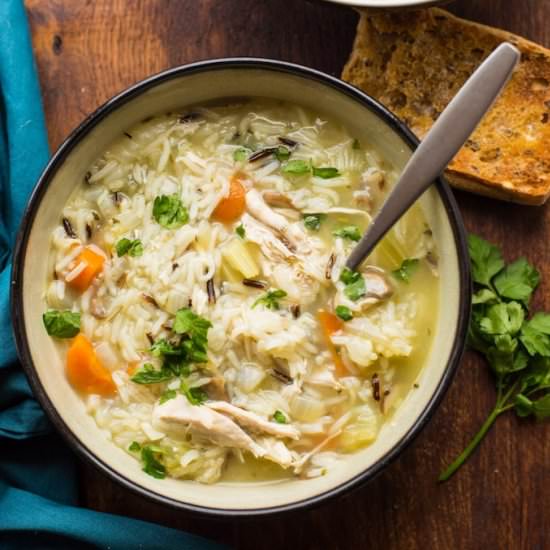 Instant Pot Chicken Wild Rice Soup
