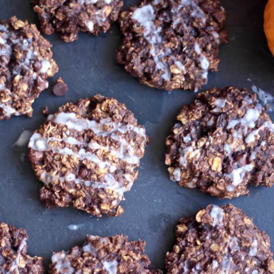 Chocolate Pumpkin Oatmeal Cookies