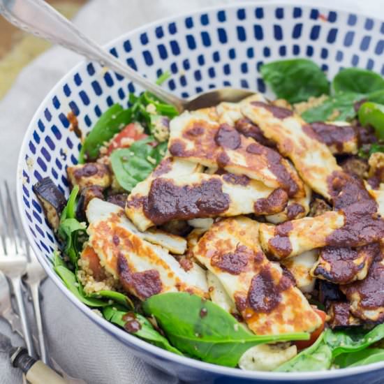 Harissa Halloumi Salad wth Couscous