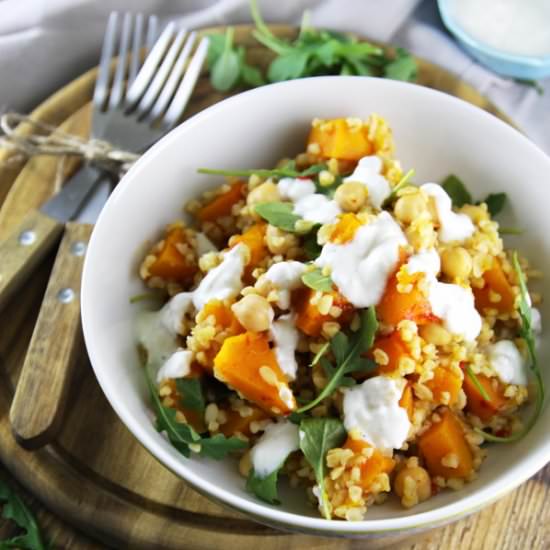 Bulgur Salad with Roasted Pumpkin