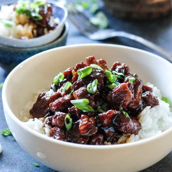 Sweet Caramelized Pork with Rice
