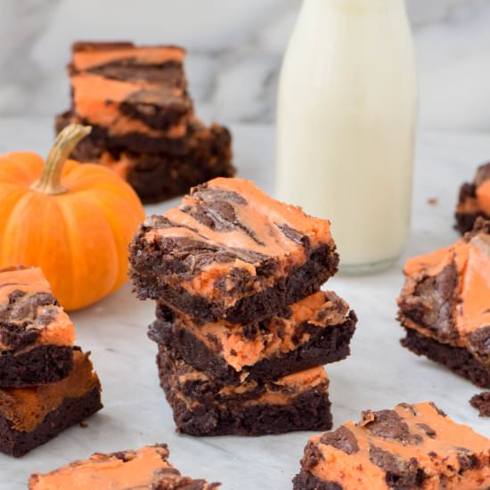 Halloween Cheesecake Brownies