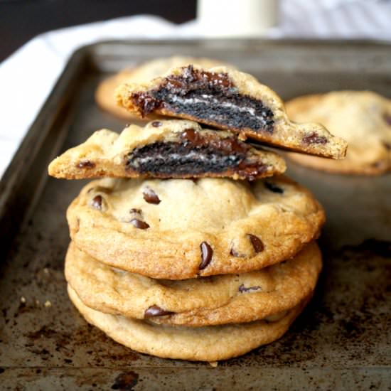 Vegan Oreo Chocolate Chip Cookies