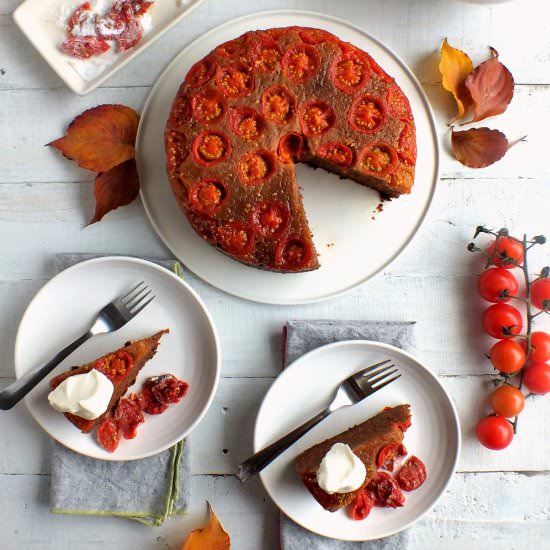 Cherry Tomato Upside Down Cake