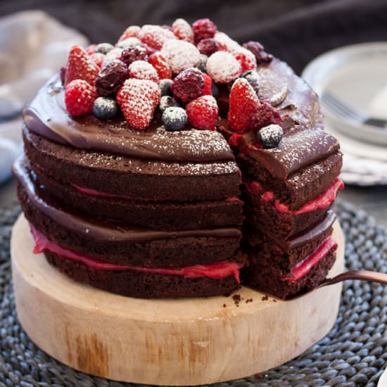 Blackberry Chocolate Cake