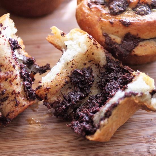 Chocolate Brioche Rolls