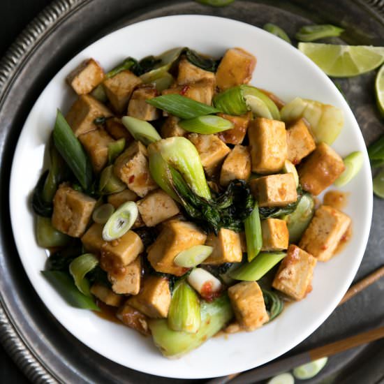 Stir Fried Tofu with Bok Choy