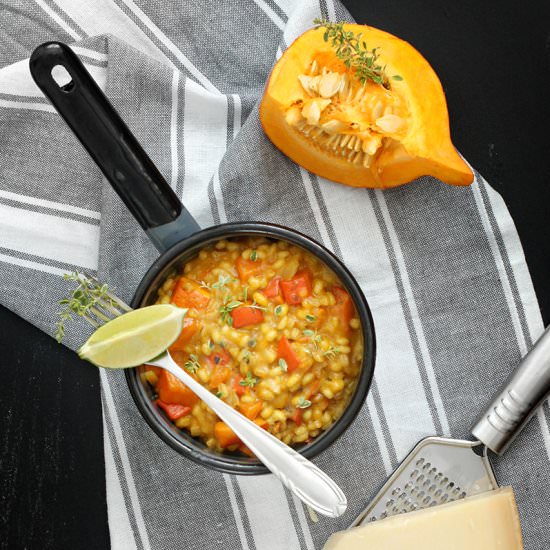 Barley groats with pumpkin