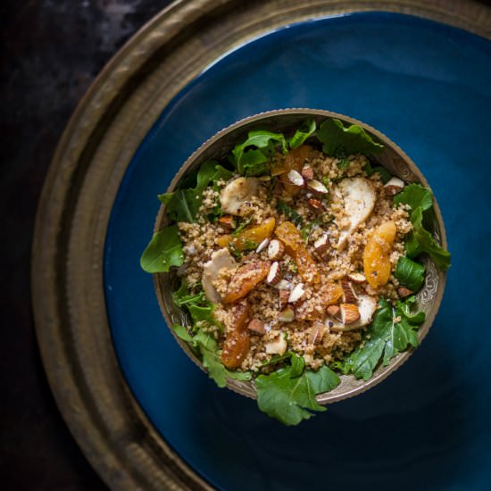 Moroccan couscous and apricot bowl
