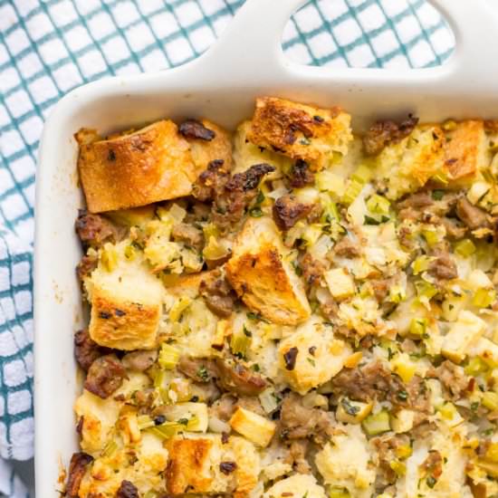Turkey Sausage Apple Dressing