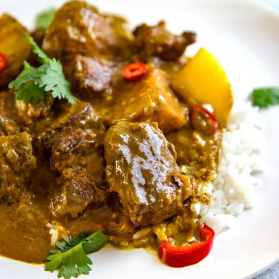 Coconut Beef Curry Stew
