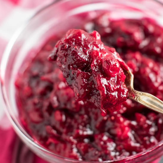 3 Ingredient Cranberry Sauce