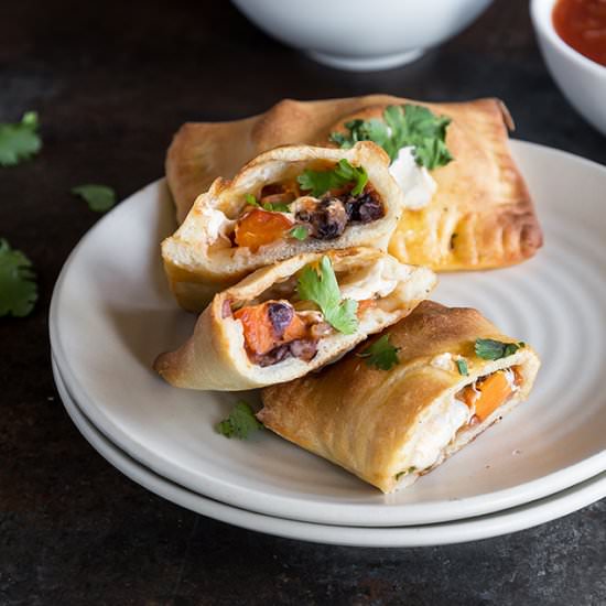 Sweet Potato Bean Pizza Pocket