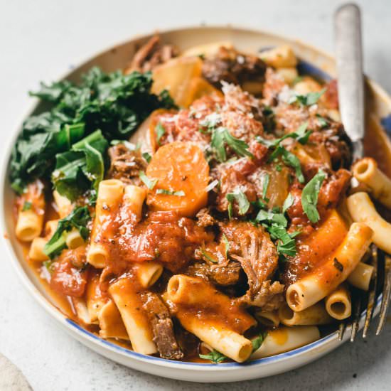 Slow Cooker Beef Ragu Meal Prep