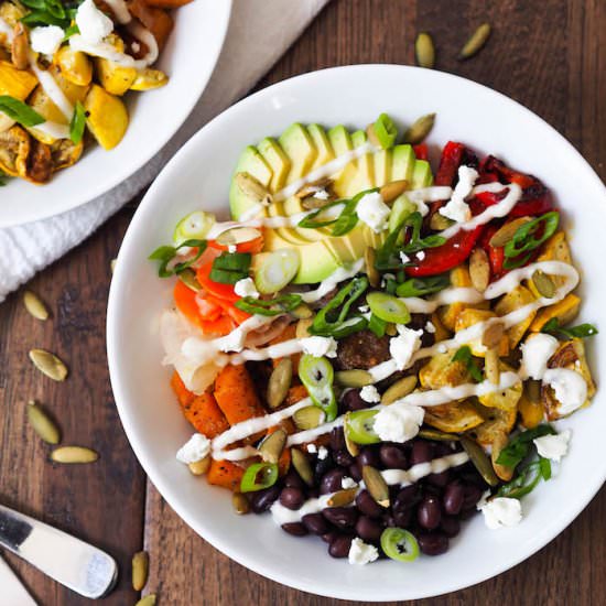 Spicy Butternut Squash Rice Bowl