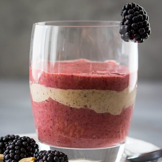 Peanut Butter & Jelly Chia Pudding