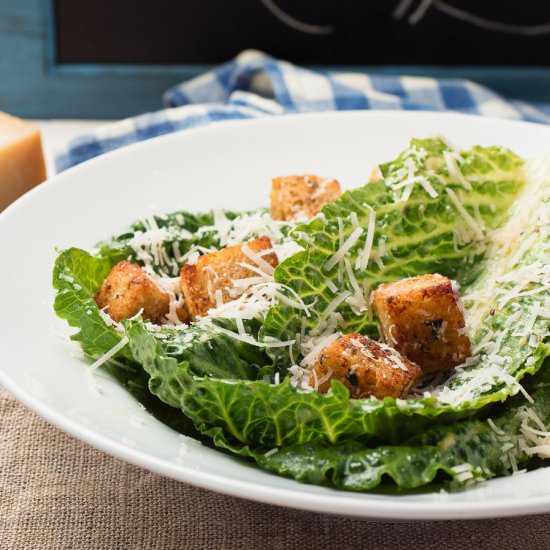 scratch Caesar salad