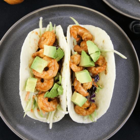 Mongolian Shrimp Tacos