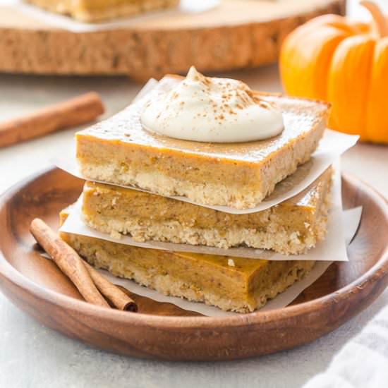 Easy Pumpkin Pie Bars