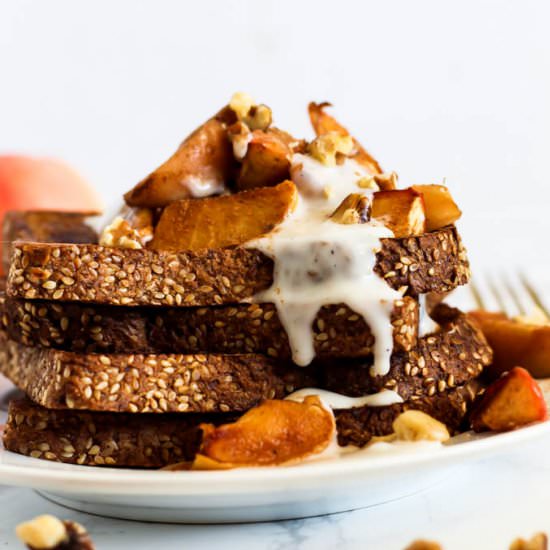 Apple Pie Vegan French Toast