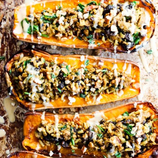 Vegan Stuffed Butternut Squash