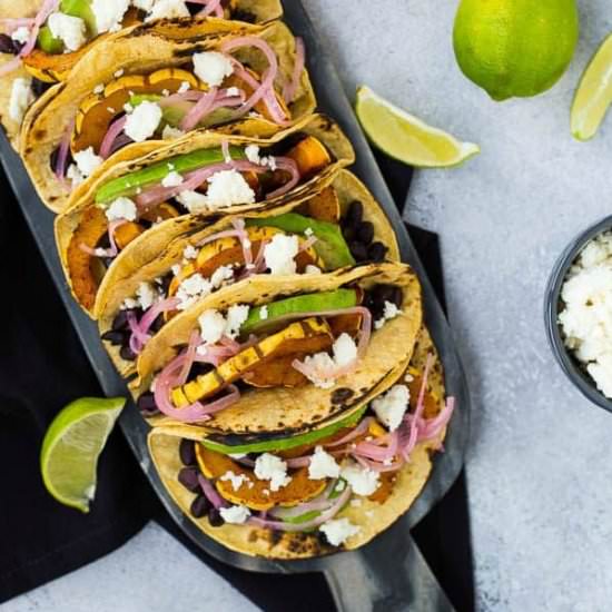 Vegetarian Tacos w/ Delicata Squash