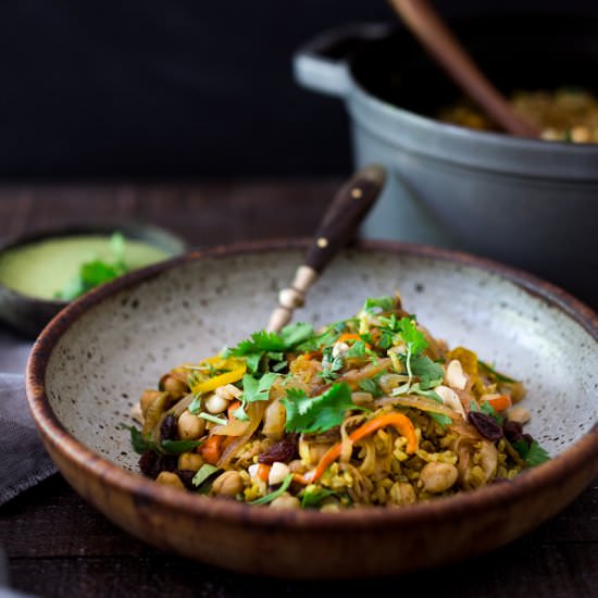 Quick Chickpea Biryani