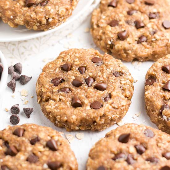 Chocolate Chip PB Oatmeal Cookies