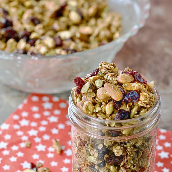 Holiday Festive Crunchy Granola