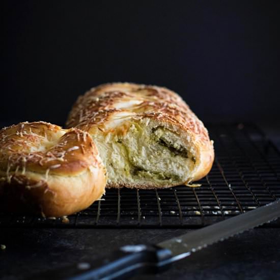 Pesto-Stuffed Challah