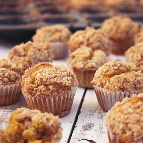 Pumpkin Spice Streusel Mini Muffins
