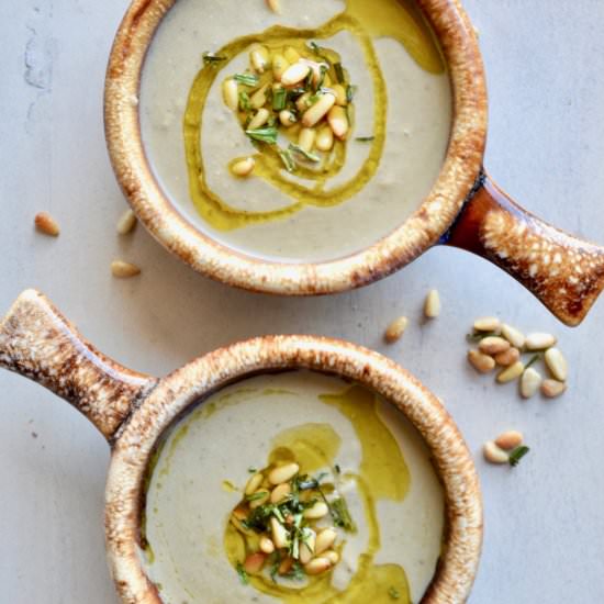 Roasted Eggplant Tahini Soup