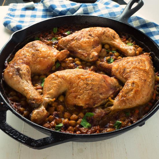 Moroccan Chicken with Chickpeas