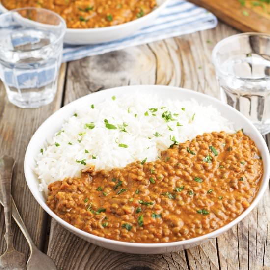 Creamy Crock Pot Coconut Lentils